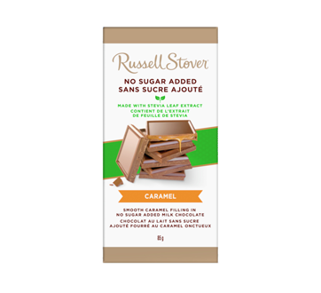 Image of product Russel Stover - Smooth Caramel Filling in No Sugar Added Milk Chocolat, 85 g