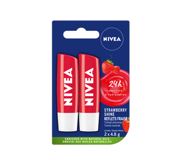 Strawberry Shine Caring Lip Balm, 2 x 4.8 g
