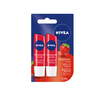 Image 2 of product Nivea - Strawberry Shine Caring Lip Balm, 2 x 4.8 g