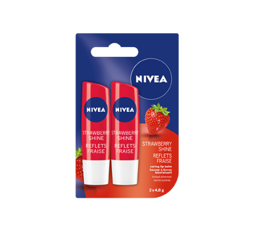 Image 2 of product Nivea - Strawberry Shine Caring Lip Balm, 2 x 4.8 g