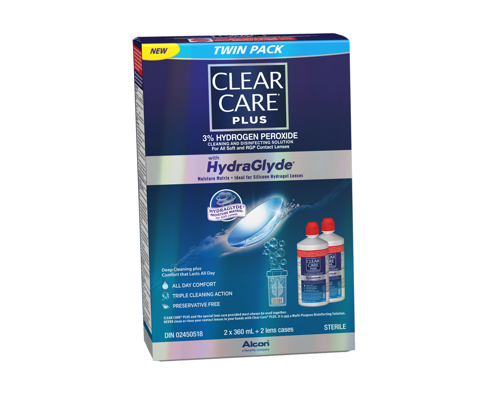 Clear Care Plus Twin, 2 x 360 ml Clear Care Contact Lens Solution