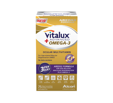 Image of product Vitalux - Vitalux Advanced + Omega-3, 75 gelcaps