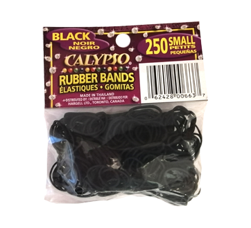 Image of product Calypso - Rubber Bands, 250 units, Black