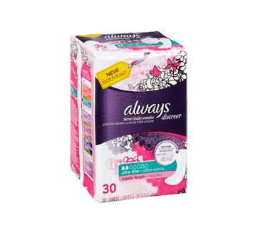 Image 2 of product Always - Discreet Incontinence Liners, Ultra Thin, 30 units, Regular Length