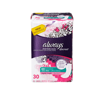 Image 3 of product Always - Discreet Incontinence Liners, Ultra Thin, 30 units, Regular Length
