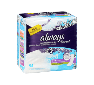 Image 2 of product Always - Discreet Incontinence Pads, Moderate Absorbency, 54 units, Long Length