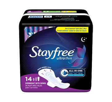 Image 1 of product Stayfree - Ultra Thin Overnight with Wings, 14 units