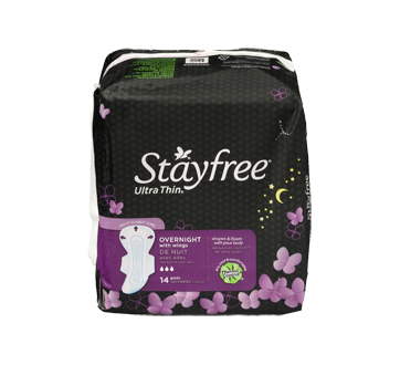 Image 4 of product Stayfree - Ultra Thin Overnight with Wings, 14 units