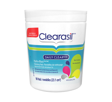 Image of product Clearasil - Daily Clear Daily Pore Cleansing Pads, Acne Treatment, 90 units