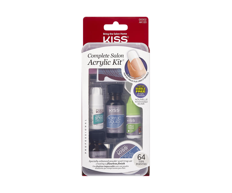 Complete Salon Acrylic Kit, 64 units Kiss Artificial nails and nail