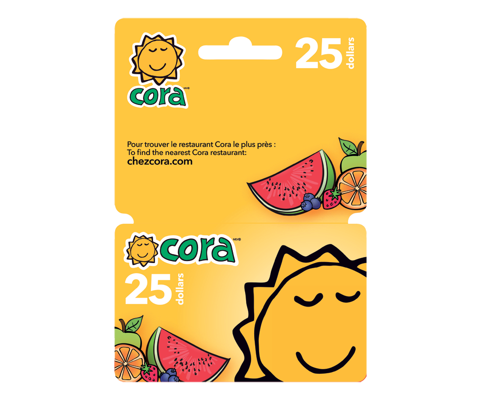 25 Cora Gift Card, 1 unit Gift cards Jean Coutu