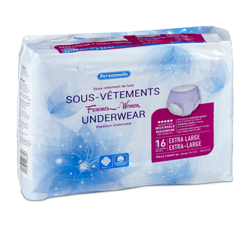 Underwear, Extra-Large, 16 units – Personnelle : Incontinence