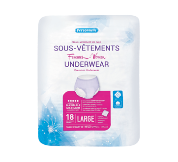 Underwear, Large, 18 units – Personnelle : Incontinence