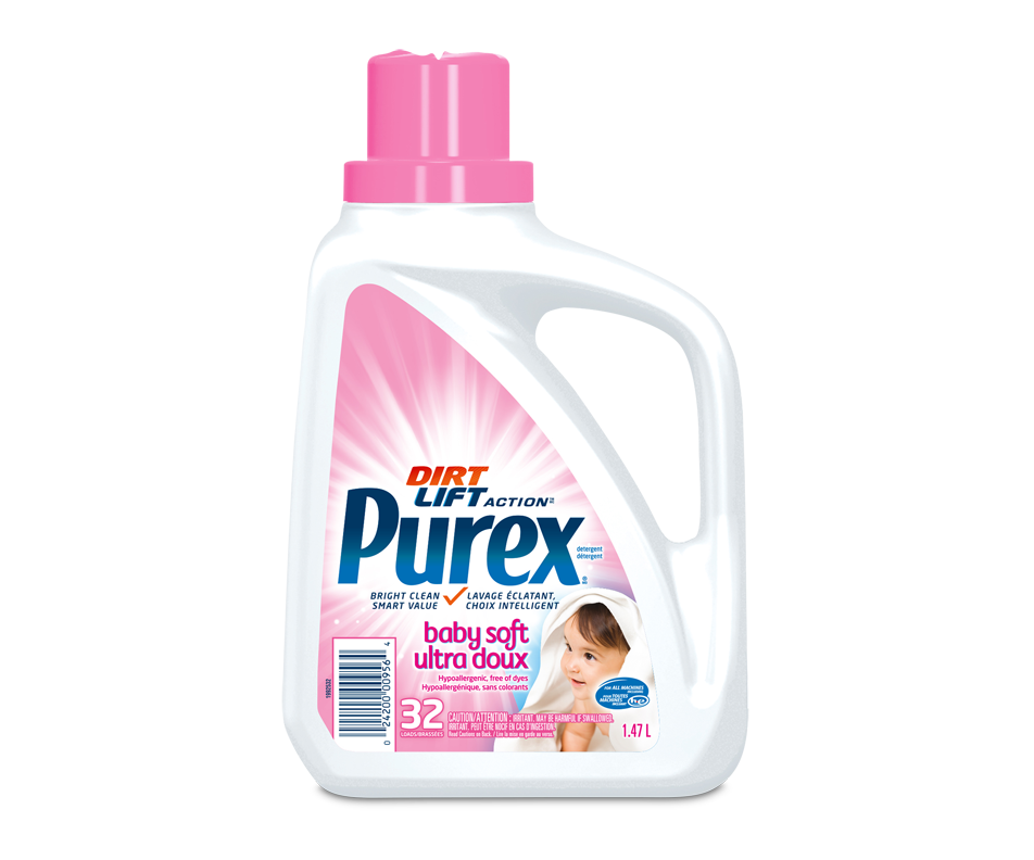 Purex Laundry Detergent for Baby Hypoallergenic Free Of Dyes, 1.47 L