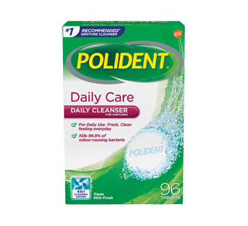 Daily Cleanser for Dentures, Daily Care, 96 units, Triple Mint