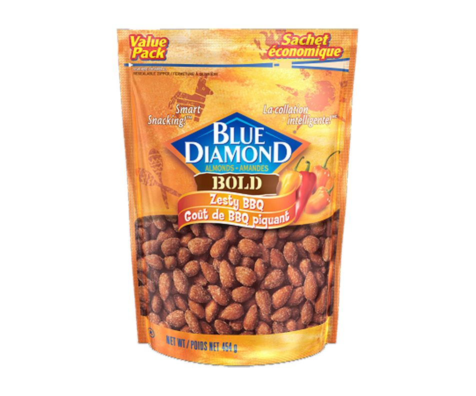 Zesty BBQ almonds, 454 g Blue Diamond Salted Jean Coutu