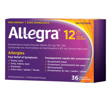 Image of product Allegra - Allegra 12 Hours Antihistamine, 36 units