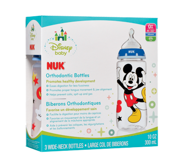 Disney Mickey & Minnie Mouse Orthodontic Bottles, 3 x 300 ml