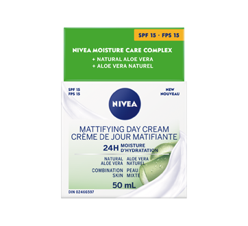 Image 1 of product Nivea - Essentials 24H Moisture Boost + Matte Day Cream SPF 15, 50 ml, Combination Skin