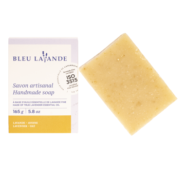 Handmade lavender and oat exfoliating soap, 165 g, Beige