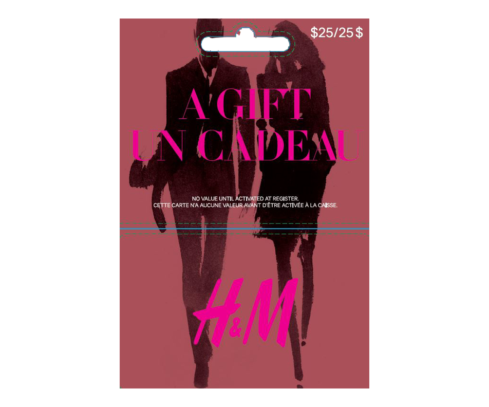 25 H&M Gift Card, 1 unit Other gift cards Jean Coutu