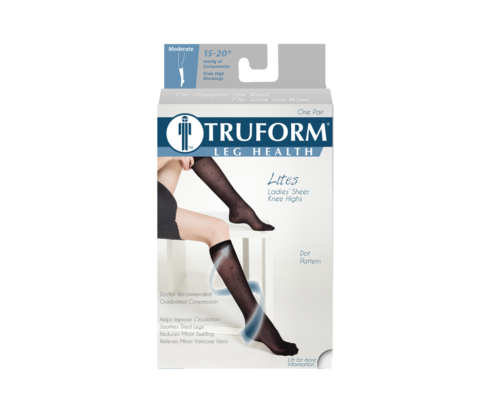 Compression Hosiery 1520 mmhg, Black Extra Large Truform Support