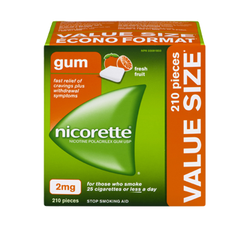 Image 1 of product Nicorette - Nicotin Gum, 210 units, 2 mg, Fresh Fruit
