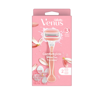 Venus Spa Breeze Women's Razor Handle & 2 Blade Refills, 1 unit, White Tea