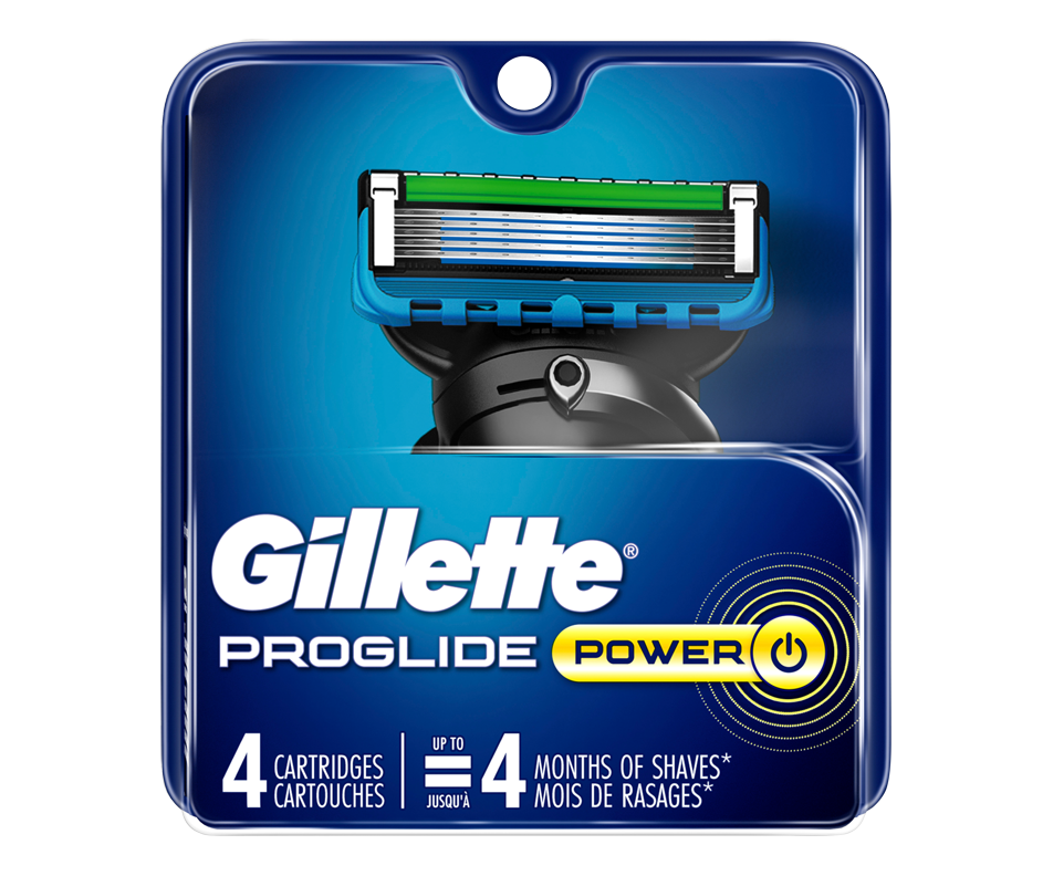 ProGlide Power Men's Razor Blades, 4 units Gillette Manual razor