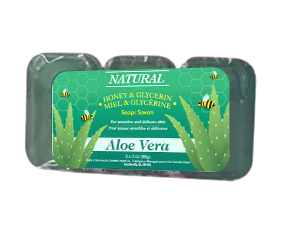 Honey Glycerin Soap for Sensitive and Delicate Skin, 3 units Natural