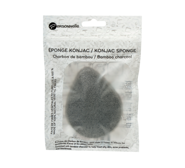 Konjac Sponge, 1 unit, Bamboo Charcoal