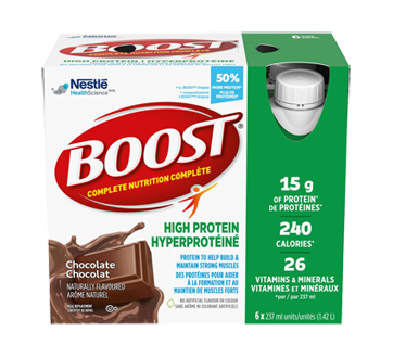 Image 1 of product Nestlé - Boost High Protein Meal Replacement, 6 x 237 ml, Chocolate