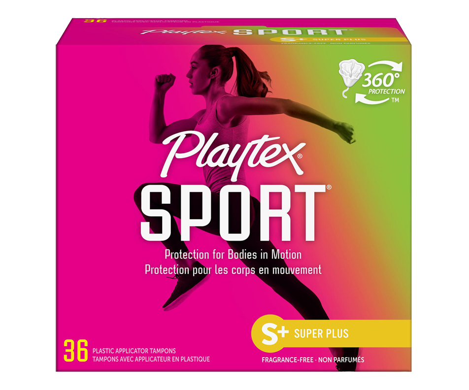 Sport Plastic Tampons, Unscented Super Plus, 36 units Playtex