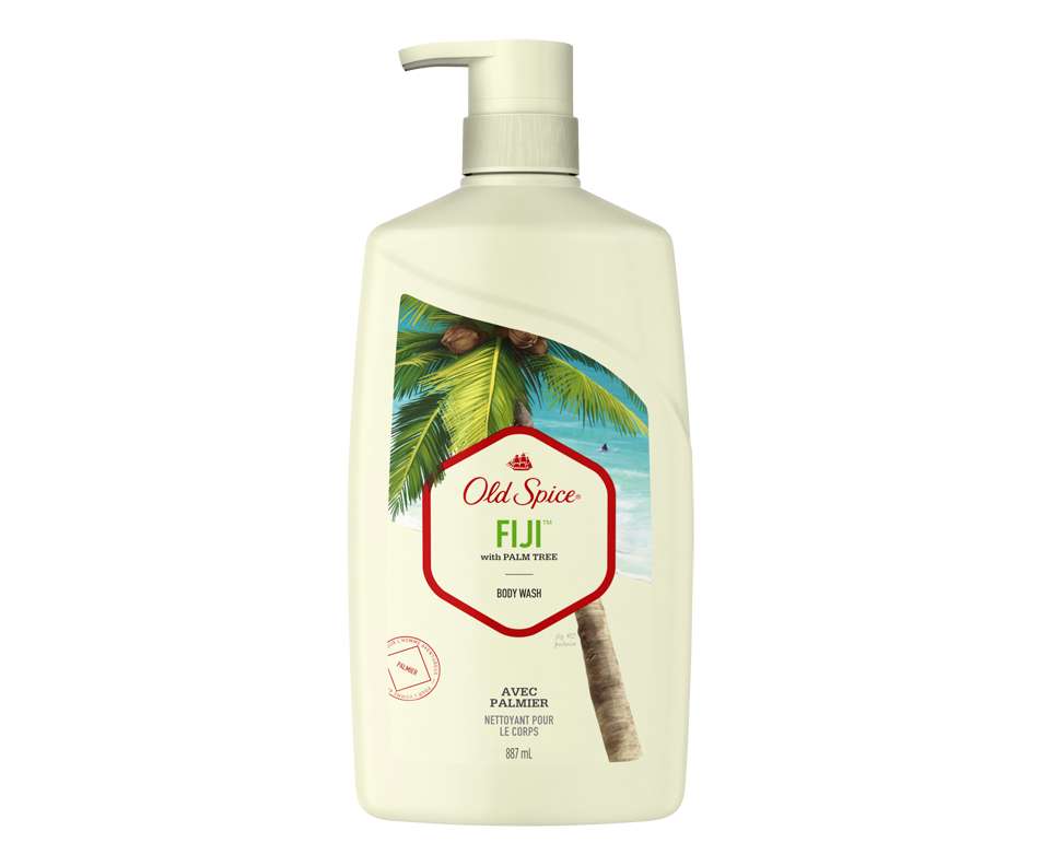 Fiji Body Wash for Men, Palm Scent, 852 ml Old Spice Body wash and