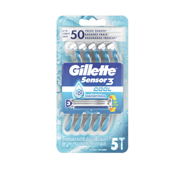 Image of product Gillette - Sensor3 Cool Men's Disposable Razor, 5 units