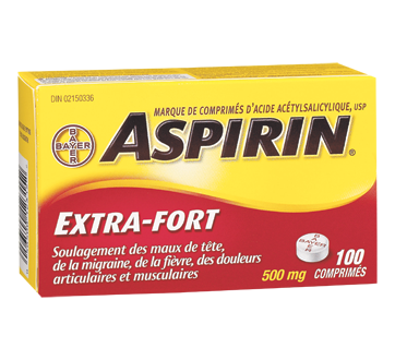 Image of product Aspirin - Aspirin Tablets Extra Strength 500 mg, 100 units