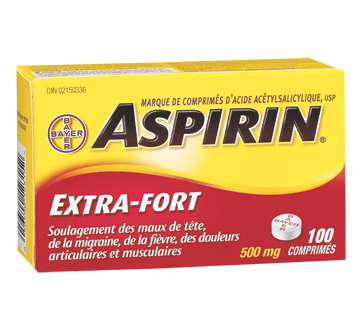 Aspirin Tablets Extra Strength 500 Mg 100 Units Aspirin Acetylsalicylic Acid Asa Aspirin Jean Coutu
