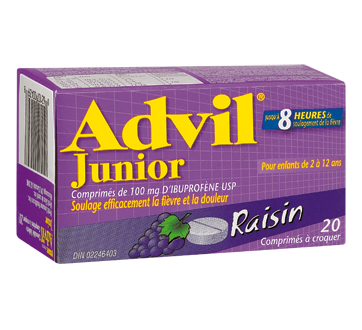 Image of product Advil - Advil Junior Chewable Tablet, 20 units, Grape