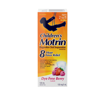 Image of product Motrin - Children's Suspension, Dye-Free, 120 ml, Berry