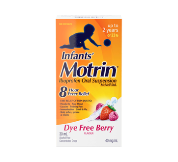 Image of product Motrin - Infants' Suspension Drops, Dye-Free, 1 L, Berry