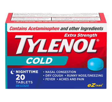 Image 1 of product Tylenol - Tylenol Cold Extra Strength Nighttime Formula, 20 units