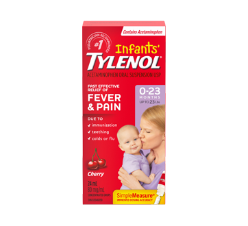 Image 1 of product Tylenol - Tylenol Infants' Acetaminophen Suspension Concentrated Drops, 24 ml, Cherry