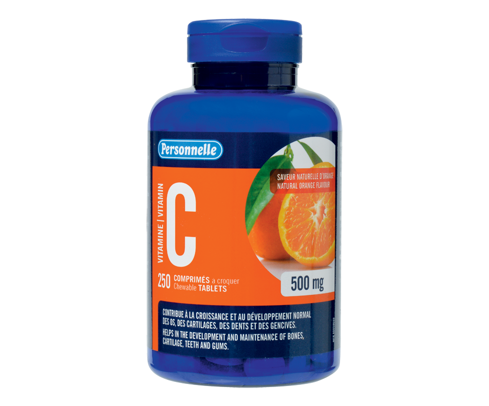 Vitamin C, Orange, 250 units Personnelle Vitamin C Jean Coutu