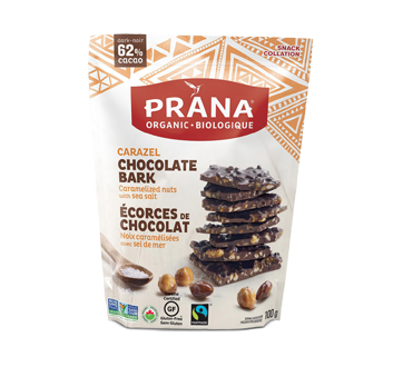 Image of product Prana - Carazel Chocolate Barks, 100 g, Caramelized Nuts with Sea Salt