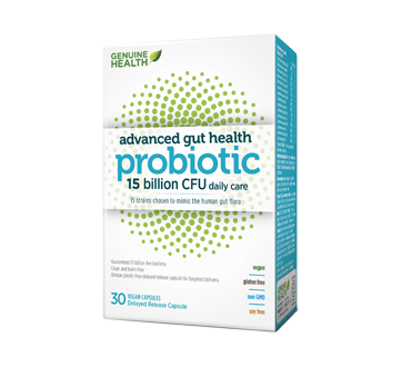 Image of product Genuine Health - Advanced Gut Health Probiotic 15 Billion CFU, 30 units