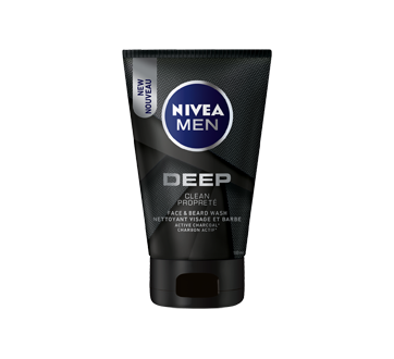 Deep Face & Beard Wash With Active Charcoal, 100 ml