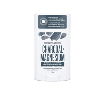 Charcoal + Magnesium Natural Deodorant, 75 g