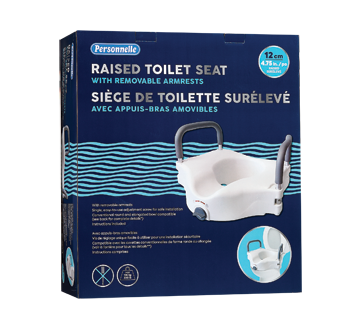 Image of product Personnelle - Raised Toilet Seat with Removable Armrests, 1 unit