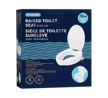 Image of product Personnelle - Raised Toilet Seat with Lid, 1 unit