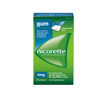 Image of product Nicorette - Nicotin Gum, 30 units, 4 mg, Extreme Chill